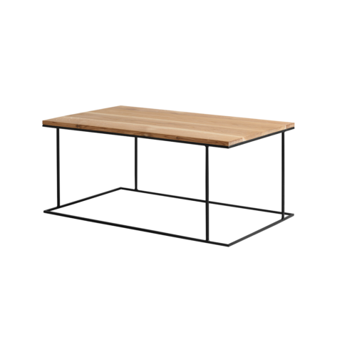 Kohvilaud WALT WOOD 100×60 tammevineer must Elutoamööbel