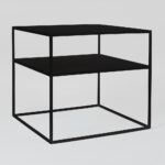 Kohvilaud TENSIO 2korruseline metall 50 must Elutoamööbel Homewell 8