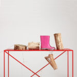 Konsoollaud Credenza MEMO METAL 100 punane Elutoamööbel Homewell 8