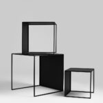 Kohvilaudade komplekt 2 seinaga metallist TRIO 35x45x55 must Elutoamööbel Homewell 6