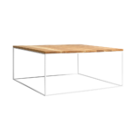 Kohvilaud TENSIO WOOD 100×100 tammevineer valge Elutoamööbel Homewell 7