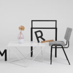 Kohvilaud DARYL METAL 80 valge Elutoamööbel Homewell 8