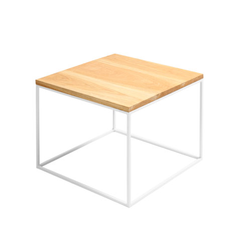 Kohvilaud TENSIO 50 täispuit tamm valge Elutoamööbel