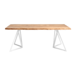 Söögilaud SHERWOOD 180×90 täispuit tamm valge Söögilauad Homewell 7