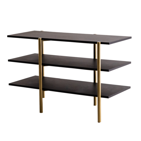 Konsoollaud Konsool RAVE BASIC 3F 110 must (7919) kuldne Elutoamööbel