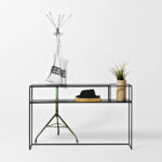 Konsoollaud FLOWER METALL 120 25P must Elutoamööbel Homewell 9