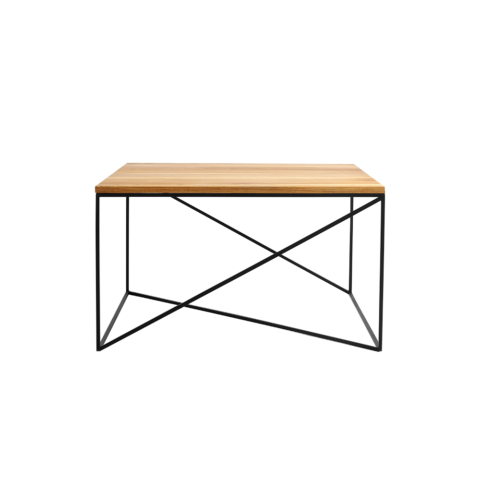 Kohvilaud MEMO SOLID WOOD 100×100 puit must Elutoamööbel