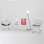 Põrandalamp SHADE LAMP valge vari musta jalaga Põrandalambid Homewell 9