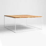 Kohvilaud TENSIO WOOD 100×100 tammevineer valge Elutoamööbel Homewell 8