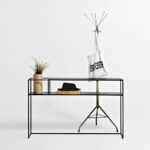 Konsoollaud SENSO FLOWER METAL 120 25L must Elutoamööbel Homewell 10