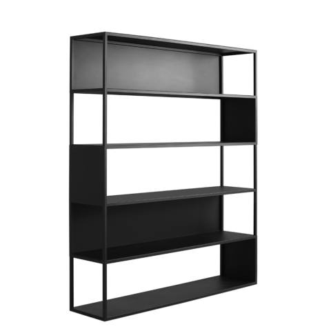 Raamatulaud HYLLER SIDE METAL 150×180 must Elutoamööbel