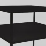 Kohvilaud TENSIO 2korruseline metall 50 must Elutoamööbel Homewell 9