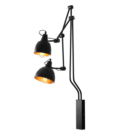 Seinalamp COBEN WALL 2 must Sisustus