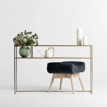 Konsoollaud SENSO FLOWER METALL 120 25L kuldne Elutoamööbel Homewell 9
