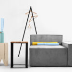 Riidepuu CONTER 50 METALL must Esik ja Garderoob Homewell 11