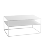 Kohvilaud TENSIO 2korruseline metall 100×60 valge Elutoamööbel Homewell 7