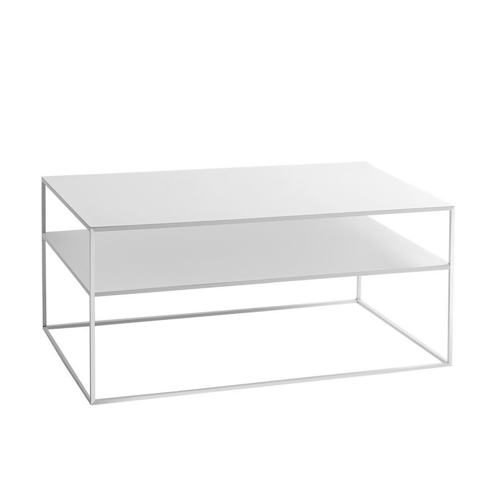 Kohvilaud TENSIO 2korruseline metall 100×60 valge Elutoamööbel Kohvilaud TENSIO 2korruseline metall 100×60 valge Elutoamööbel