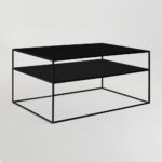 Kohvilaud TENSIO 2korruseline metall 100×60 must Elutoamööbel Homewell 8
