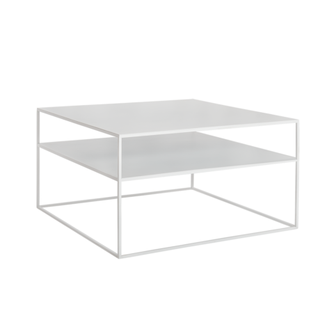 Kohvilaud 2 põrandale TENSIO METAL 80 valge Elutoamööbel