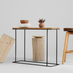 Konsoollaud Konsool WALT WOOD 100 tammevineer must Elutoamööbel Homewell 10