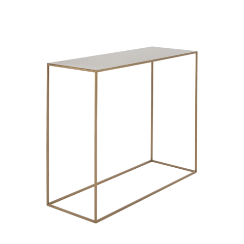 Konsoollaud Konsool TENSIO METAL 100×35 kuldne Elutoamööbel
