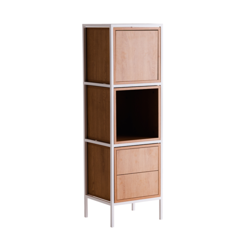 Riiul SKAP 1R3 MIX valge Elutoamööbel