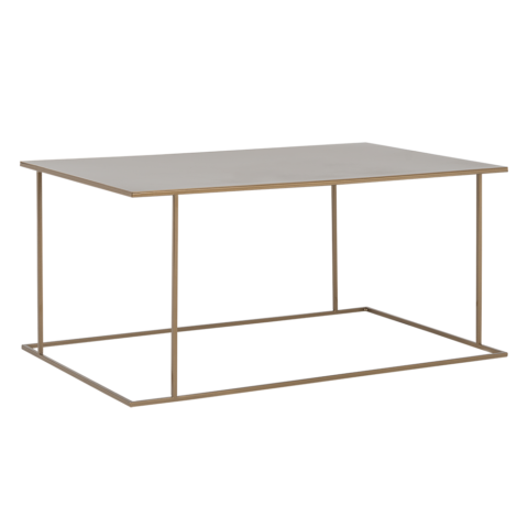 Kohvilaud WALT METAL 100×100 kuldne Elutoamööbel