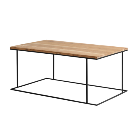 Kohvilaud MEMO SOLID WOOD 100×60 puit must Elutoamööbel