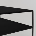 Kohvilaud TENSIO 2korruseline metall 100×60 must Elutoamööbel Homewell 9
