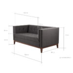 2kohaline diivan BY TOM süsinikkiust (et95) pähklipuu Diivanid Homewell 12