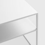 Kohvilaud TENSIO 2korruseline metall 100×60 valge Elutoamööbel Homewell 9