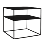 Kohvilaud TENSIO 2korruseline metall 50 must Elutoamööbel Homewell 7