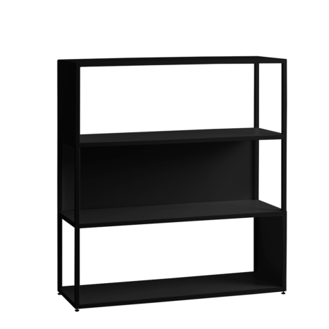 Raamatulaud HYLLER SIDE METAL 100×110 must Elutoamööbel
