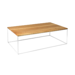 Kohvilaud TENSIO WOOD 100×60 tammevineer valge Elutoamööbel Homewell 6