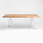 Söögilaud SHERWOOD 200×100 täispuit tamm valge Söögilauad Homewell 9