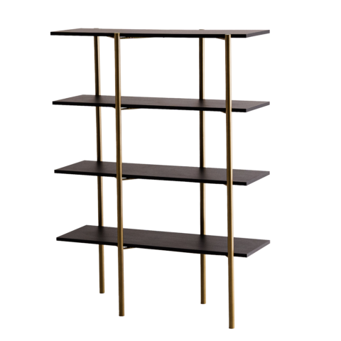 Raamaturiiul RAVE BASIC 110 must (7919) kuldne Elutoamööbel