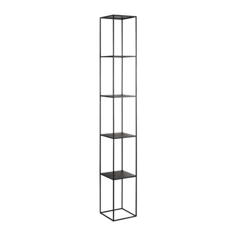 Raamaturiiul TENSIO PILLAR 5F 230×30 must Elutoamööbel