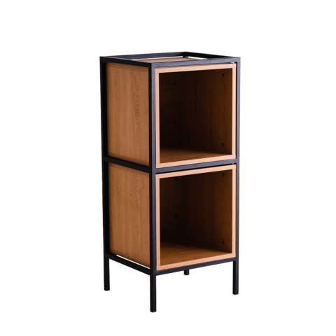 Riiul SKAP 1R2 BOKS x2 must Elutoamööbel