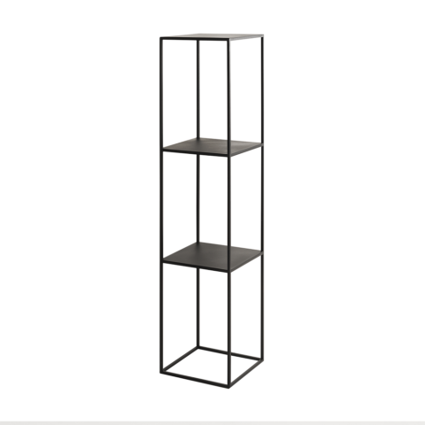 Raamaturiiul TENSIO PILLAR 3F 140×30 must Elutoamööbel