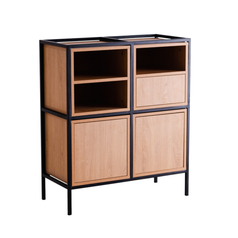 Riiul SKAP 2R2 MIX must Elutoamööbel