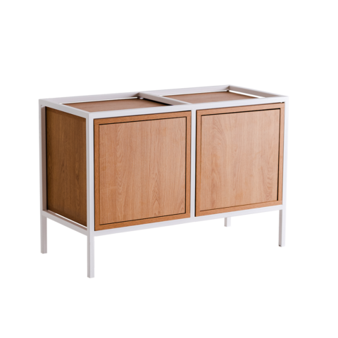 SKAP 2R1 uksega riiul x2 valge Elutoamööbel