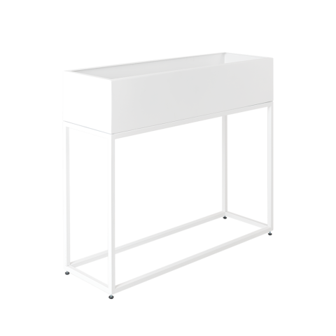 Metallist lillepott FIORINA 100x30x80 valge Sisustus