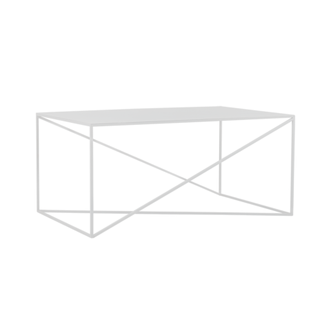 Kohvilaud MEMO METAL 100×60 Valge Elutoamööbel
