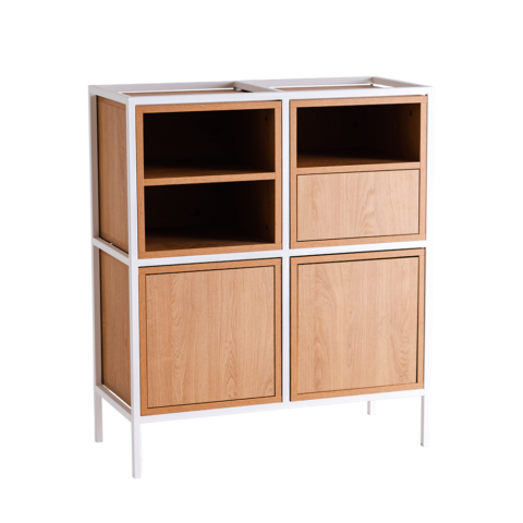 Riiul SKAP 2R2 MIX valge Elutoamööbel