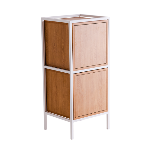 SKAP 1R2 uksega riiul x2 valge Elutoamööbel