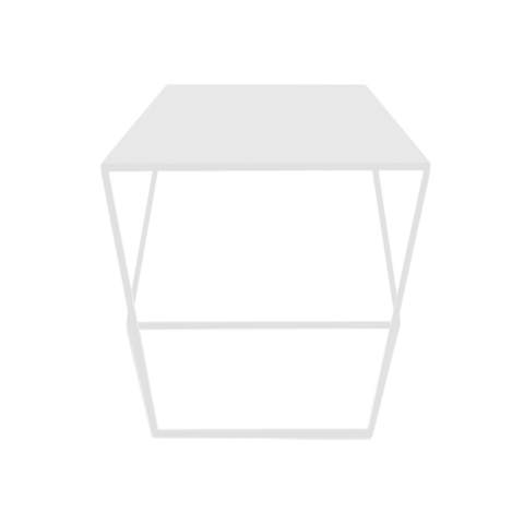 Kohvilaud ZAK METAL 50 valge Elutoamööbel