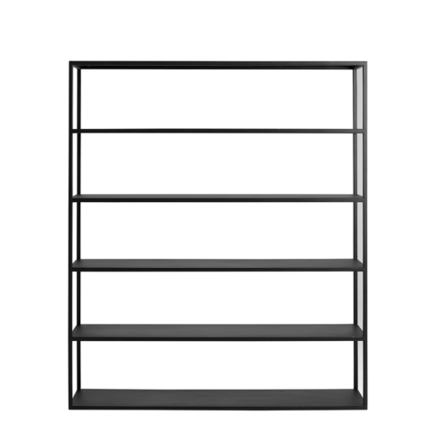 Raamatulaud HYLLER METAL 150×180 must Elutoamööbel