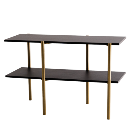 Konsoollaud Konsool RAVE BASIC 110 must (7919) kuldne Elutoamööbel