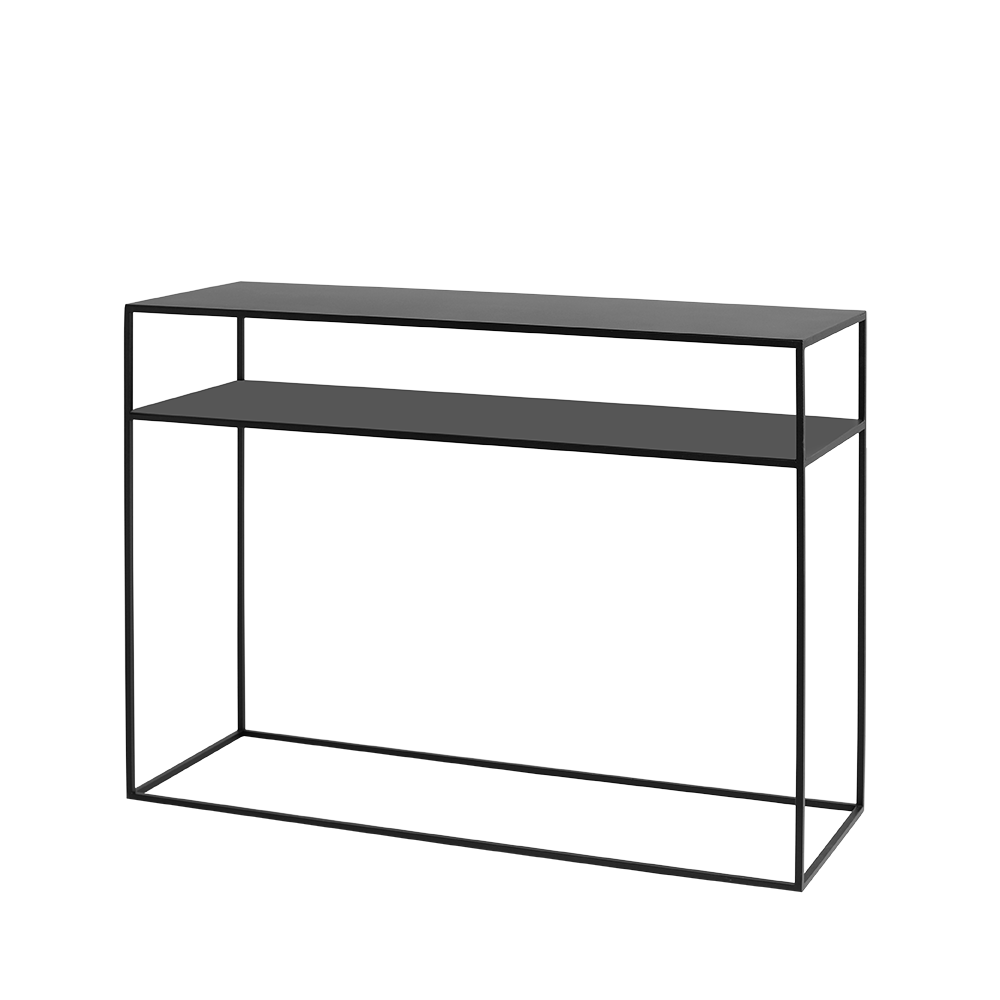 Konsoollaud Konsool TENSIO 2korruseline metall 100×35 must Elutoamööbel Konsoollaud Konsool TENSIO 2korruseline metall 100×35 must Elutoamööbel
