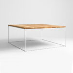 Kohvilaud TENSIO SOLID WOOD 100×100 puit valge Elutoamööbel Homewell 10